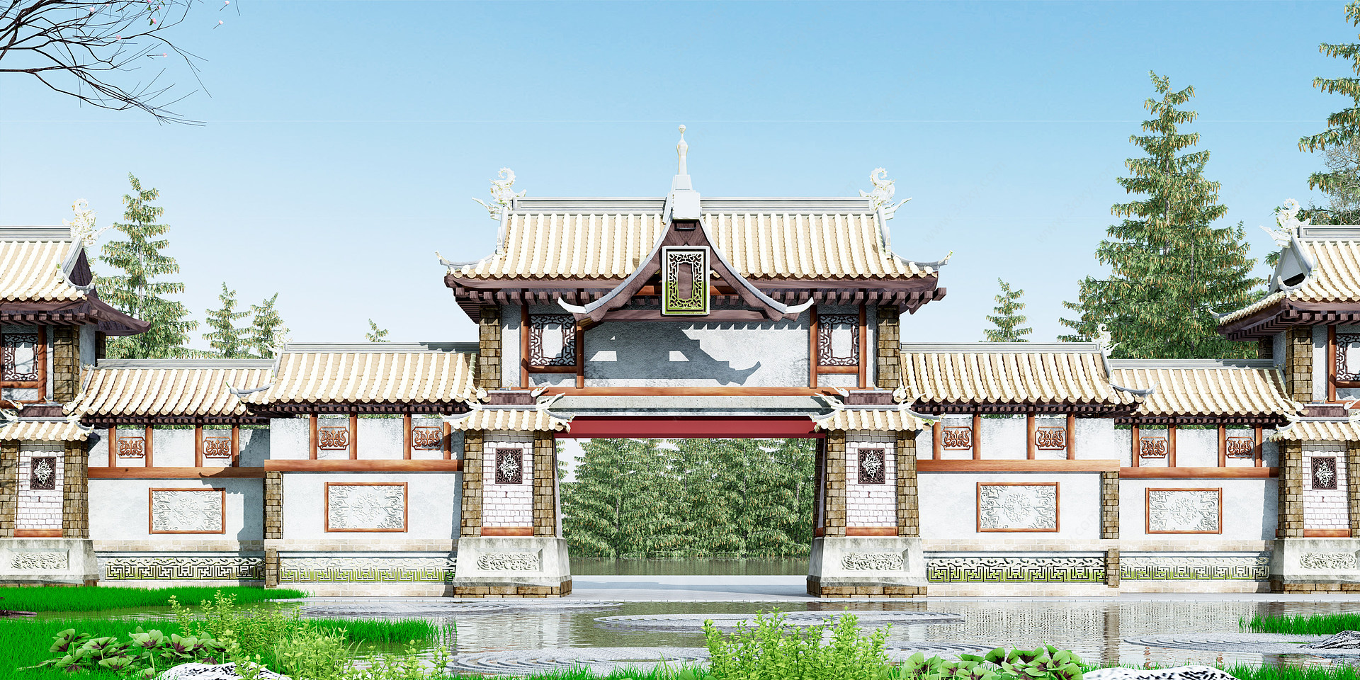 中式古建宫殿3D模型
