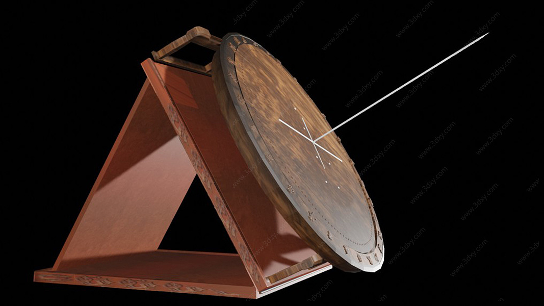 古代钟表日晷圆盘3D模型