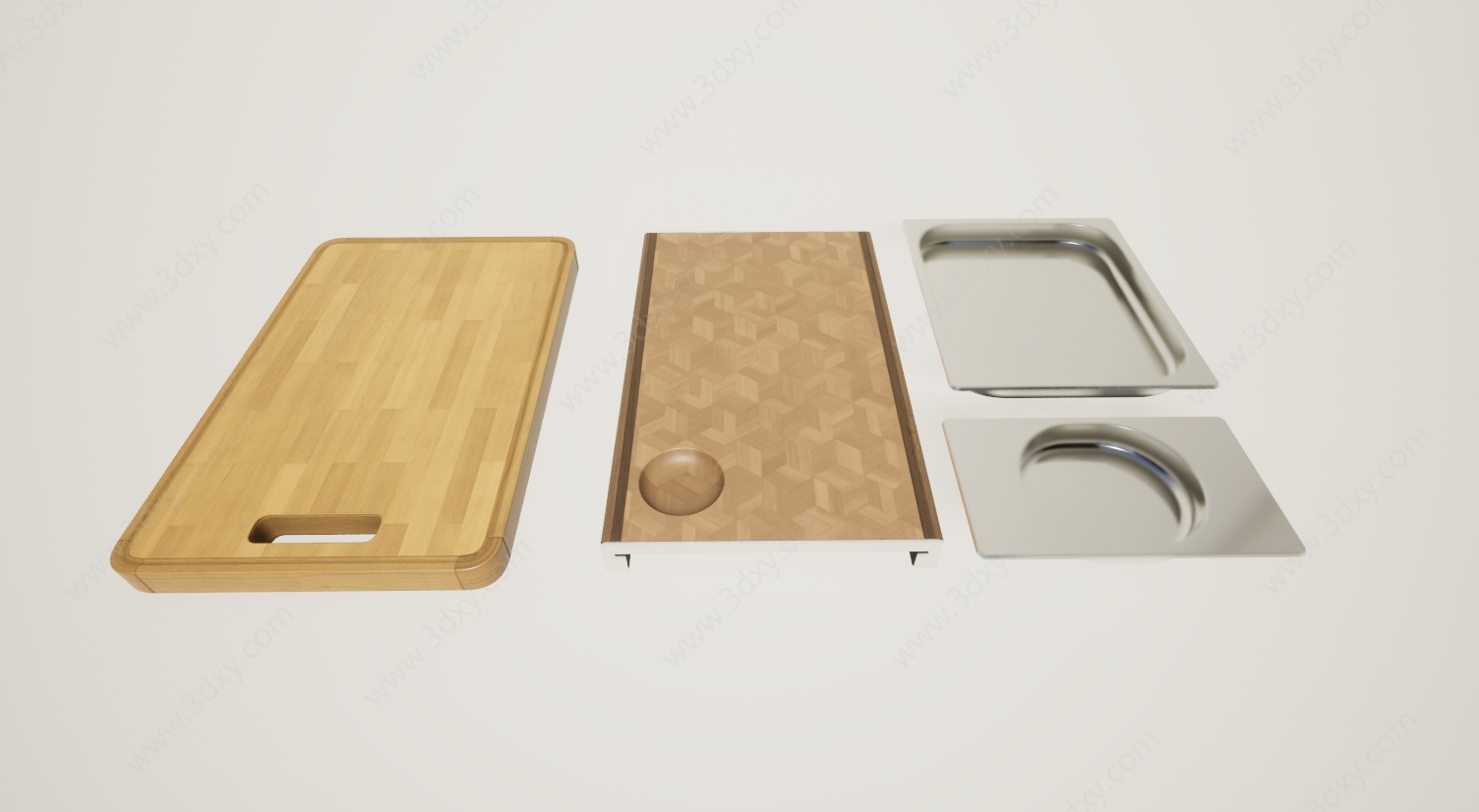 餐具菜板杯垫3D模型