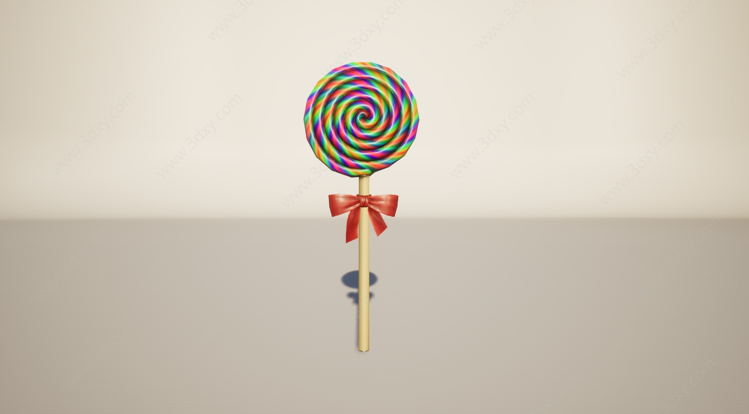 食品糖果彩虹棒棒糖3D模型