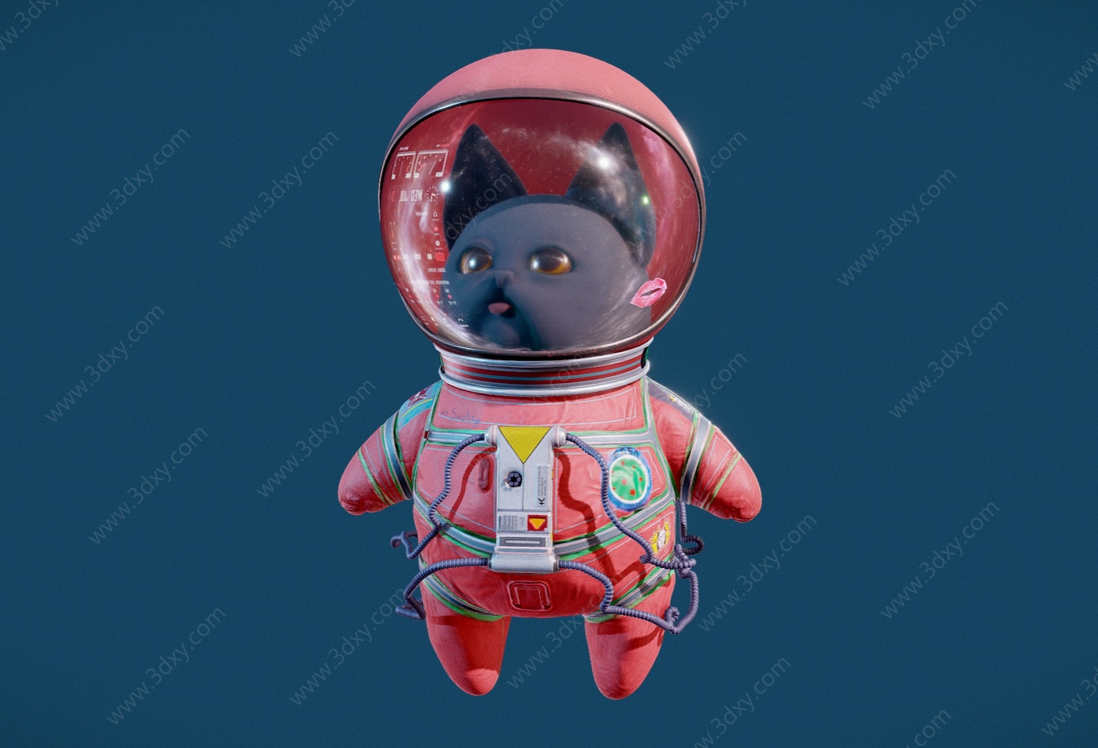宇航员太空狗玩具公仔3D模型