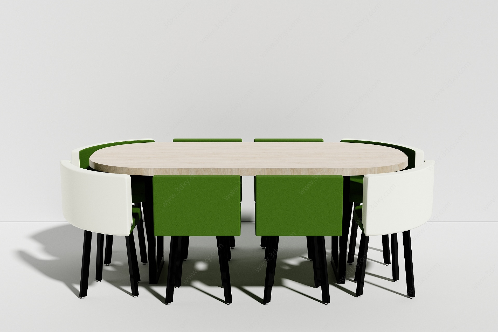 原创餐桌圆桌桌椅3D模型