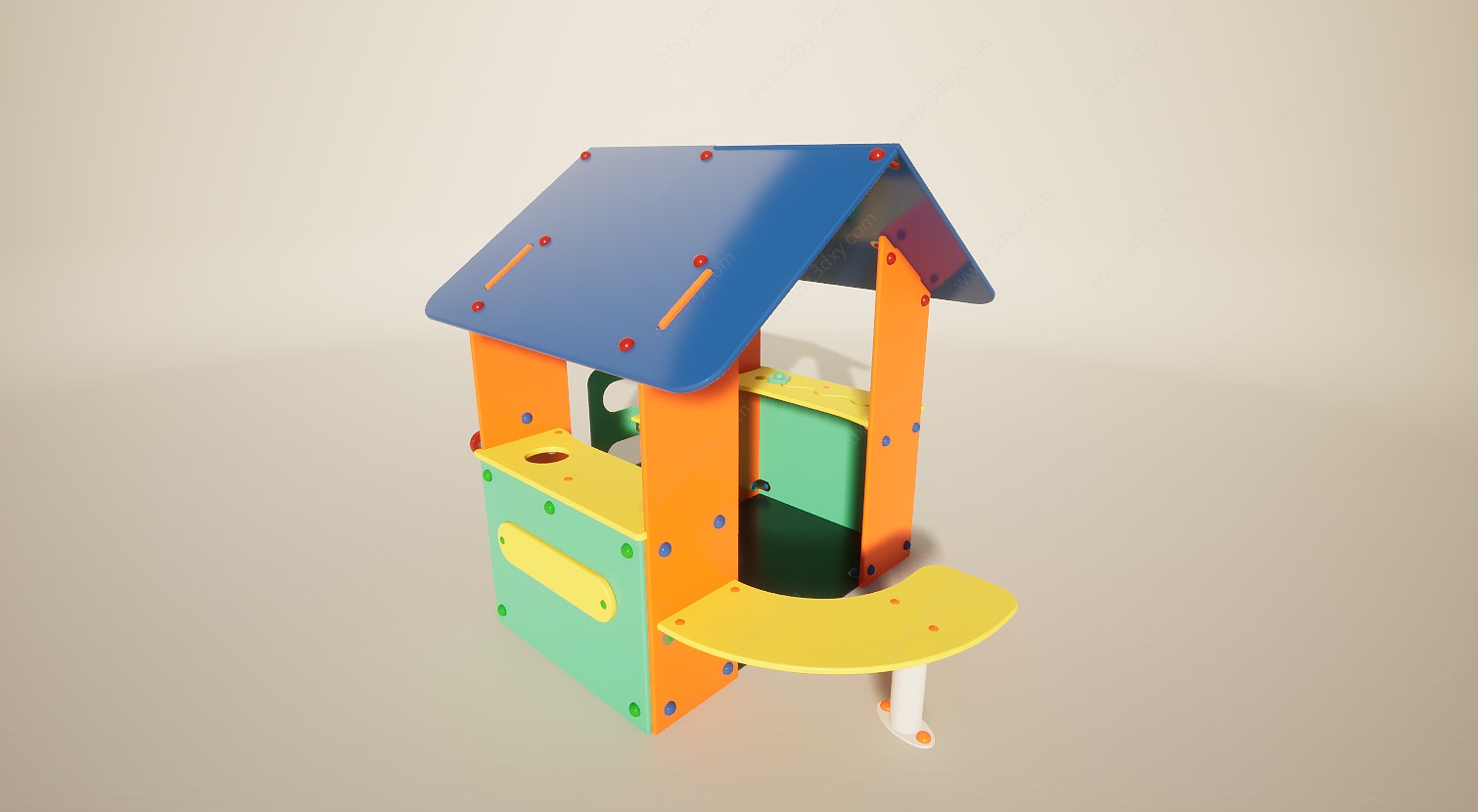 儿童娱乐游玩玩具小房子3D模型