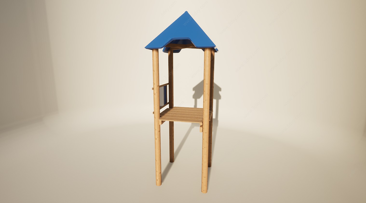 儿童户外运动设备小房子3D模型