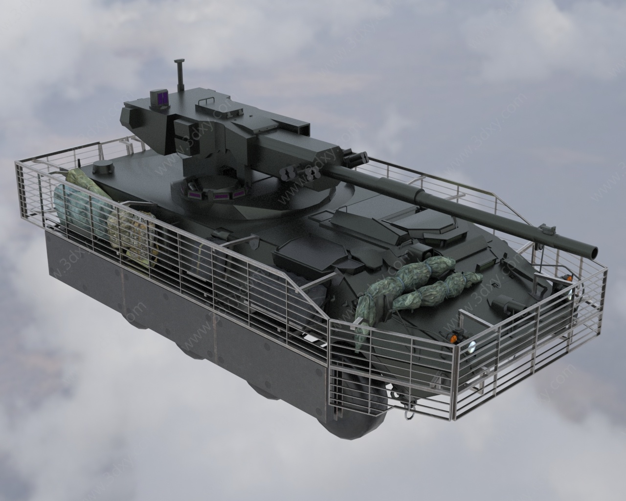斯特瑞克机动炮车3D模型