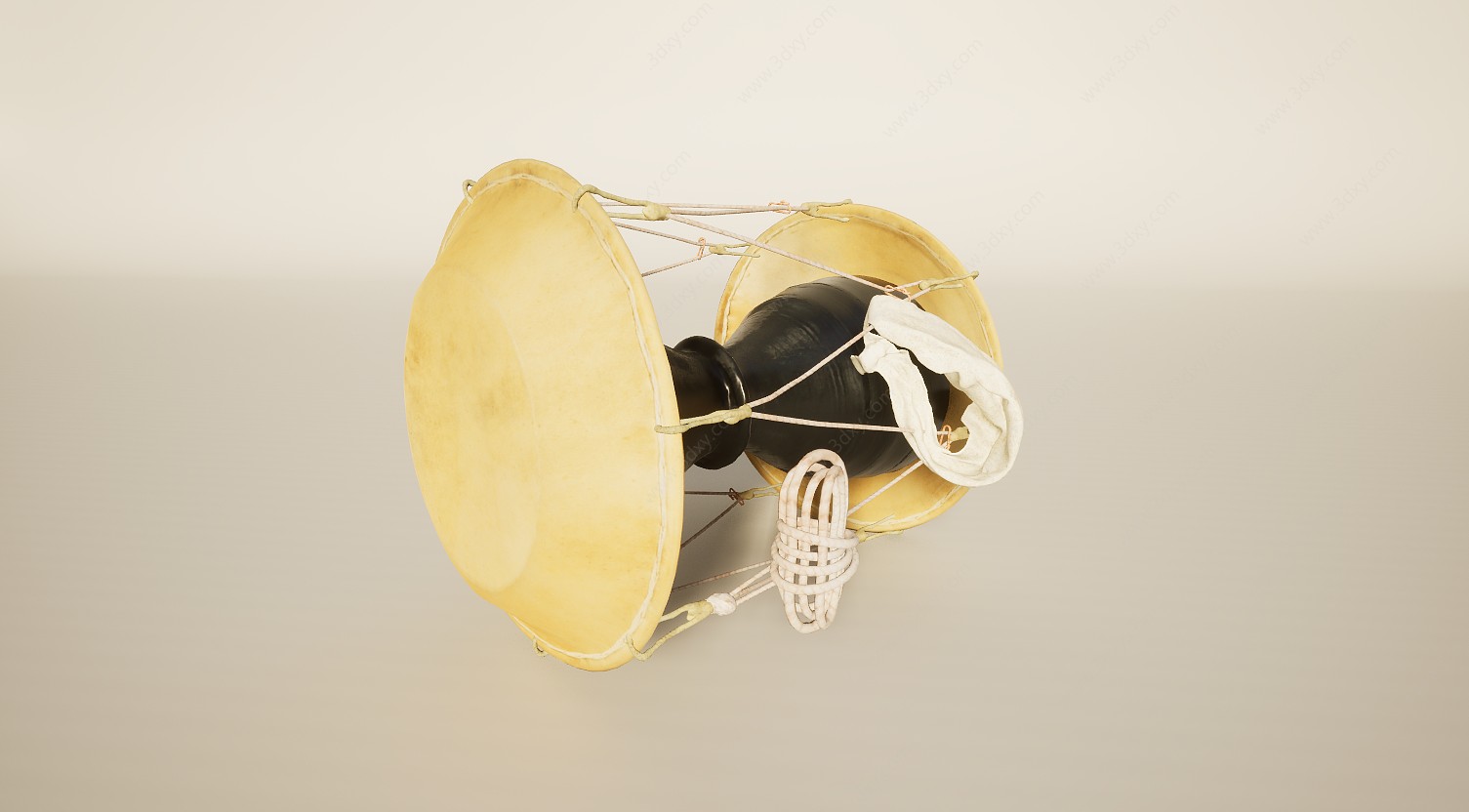 鼓打击乐器朝鲜长鼓3D模型