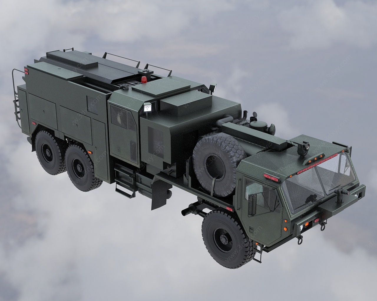 重型高机动战术卡车3D模型
