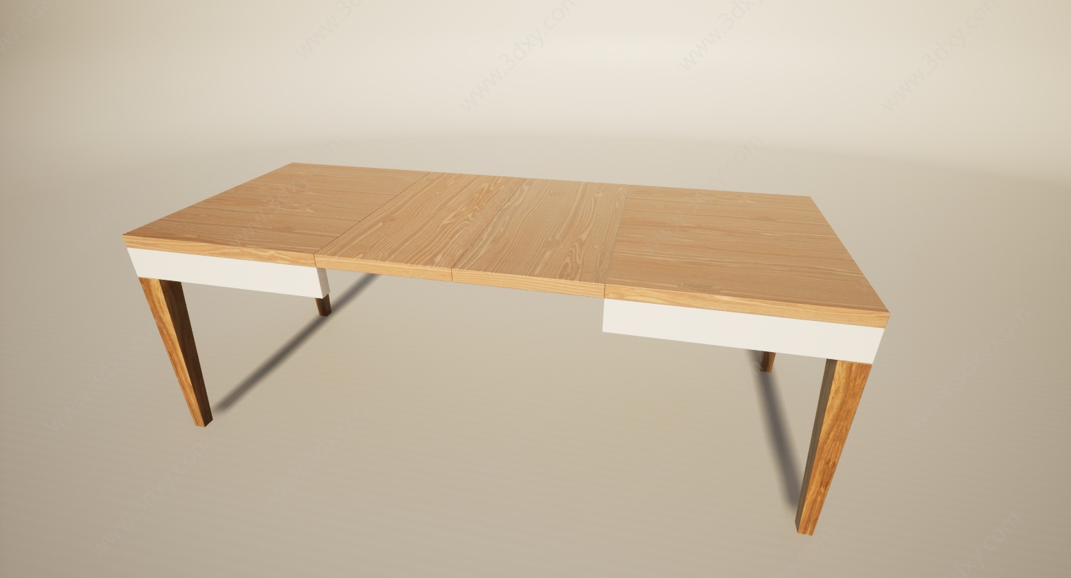 实木家具实木餐桌3D模型