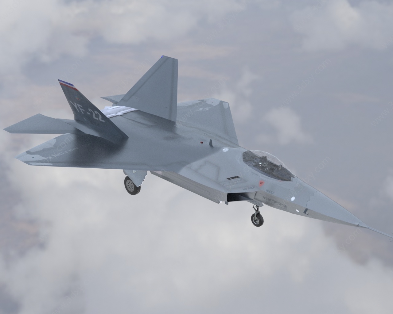 先进战术战斗机低配版3D模型