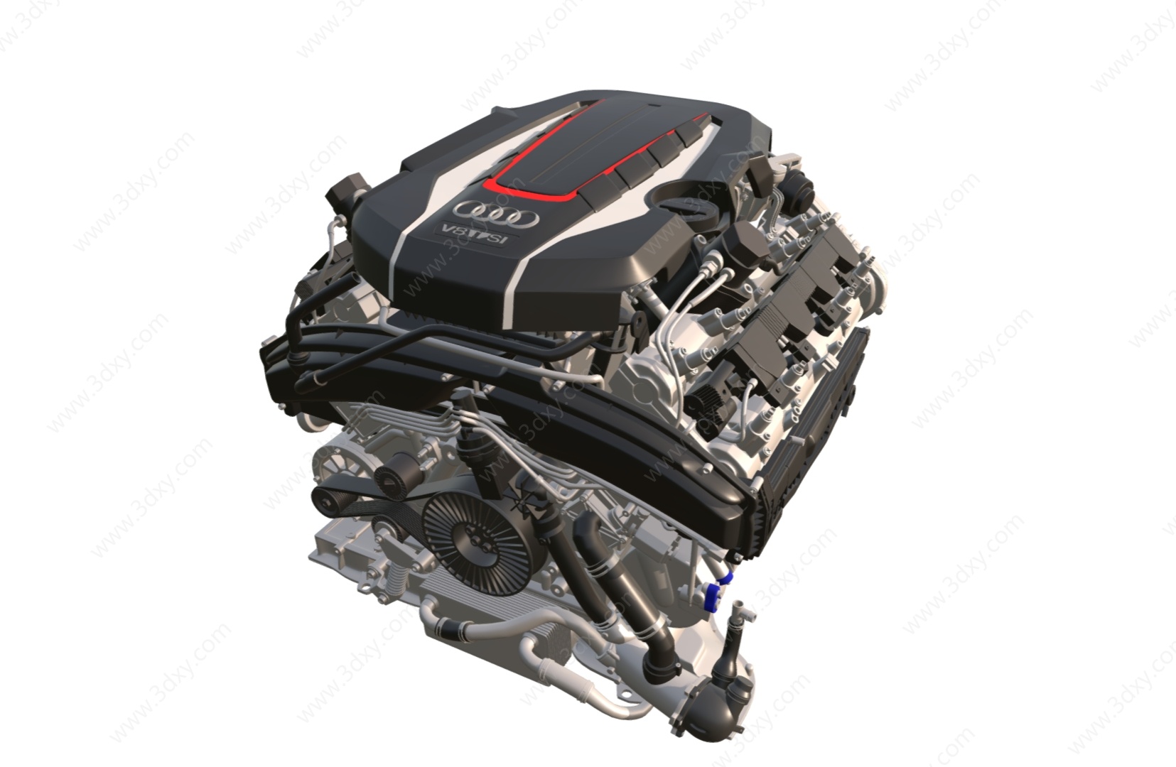 奥迪发动机V8发动机引擎3D模型