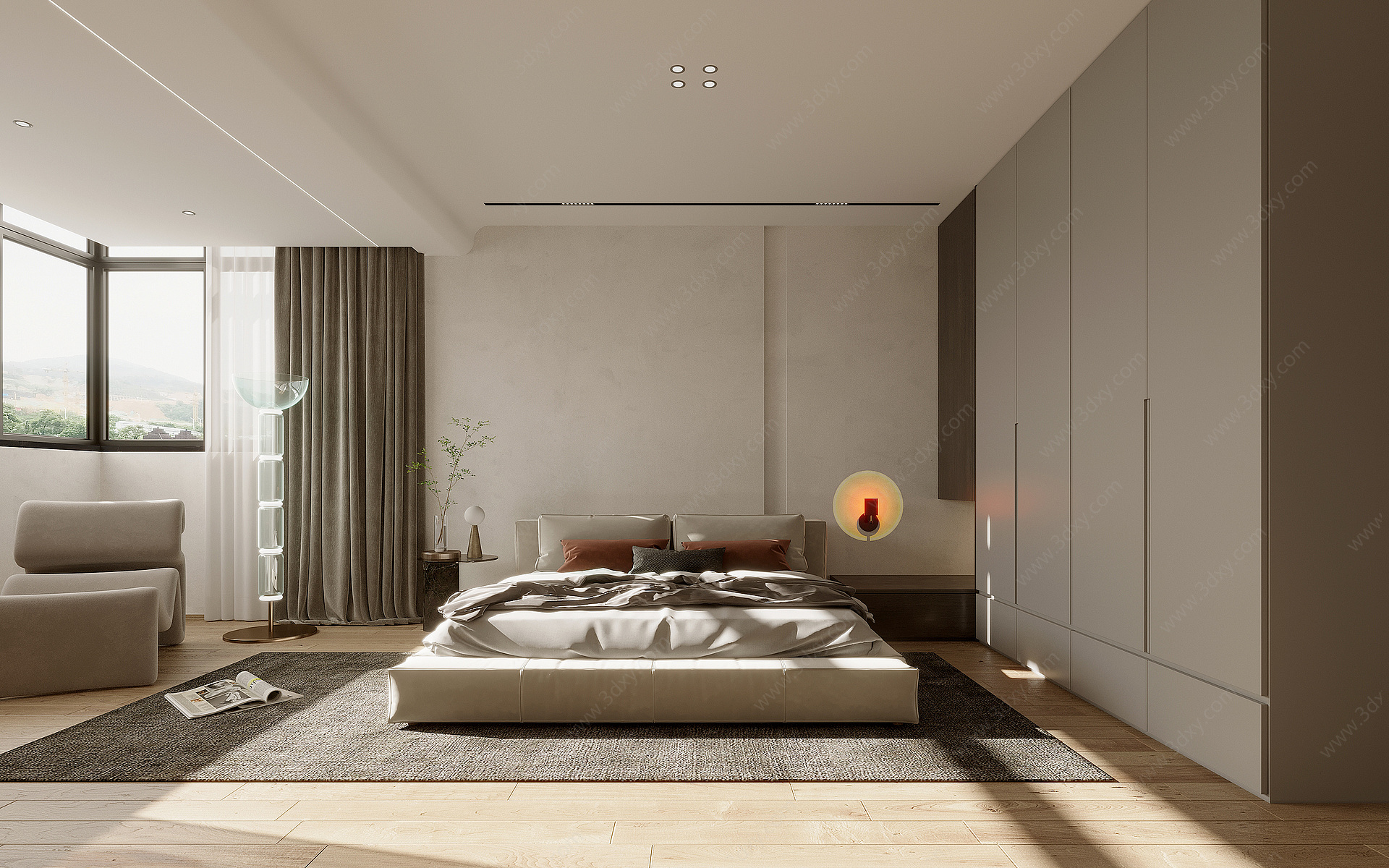 现代风家居卧室3D模型