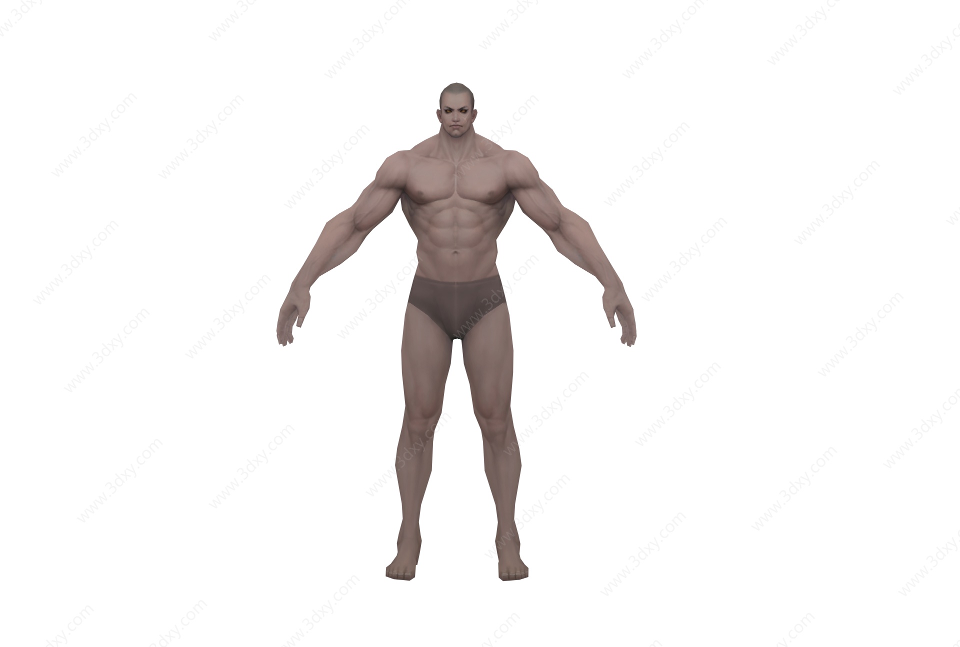 游戏动漫角色男裸模3D模型