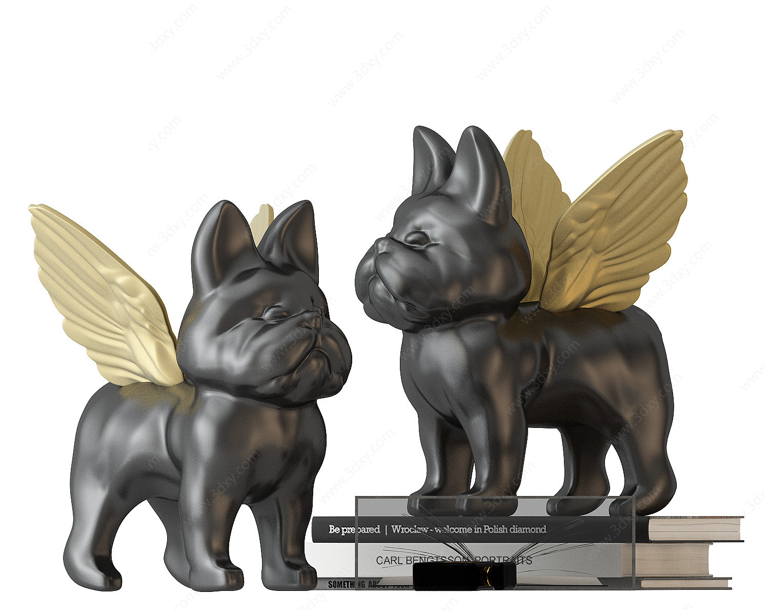 天使狗雕塑摆件饰品3D模型