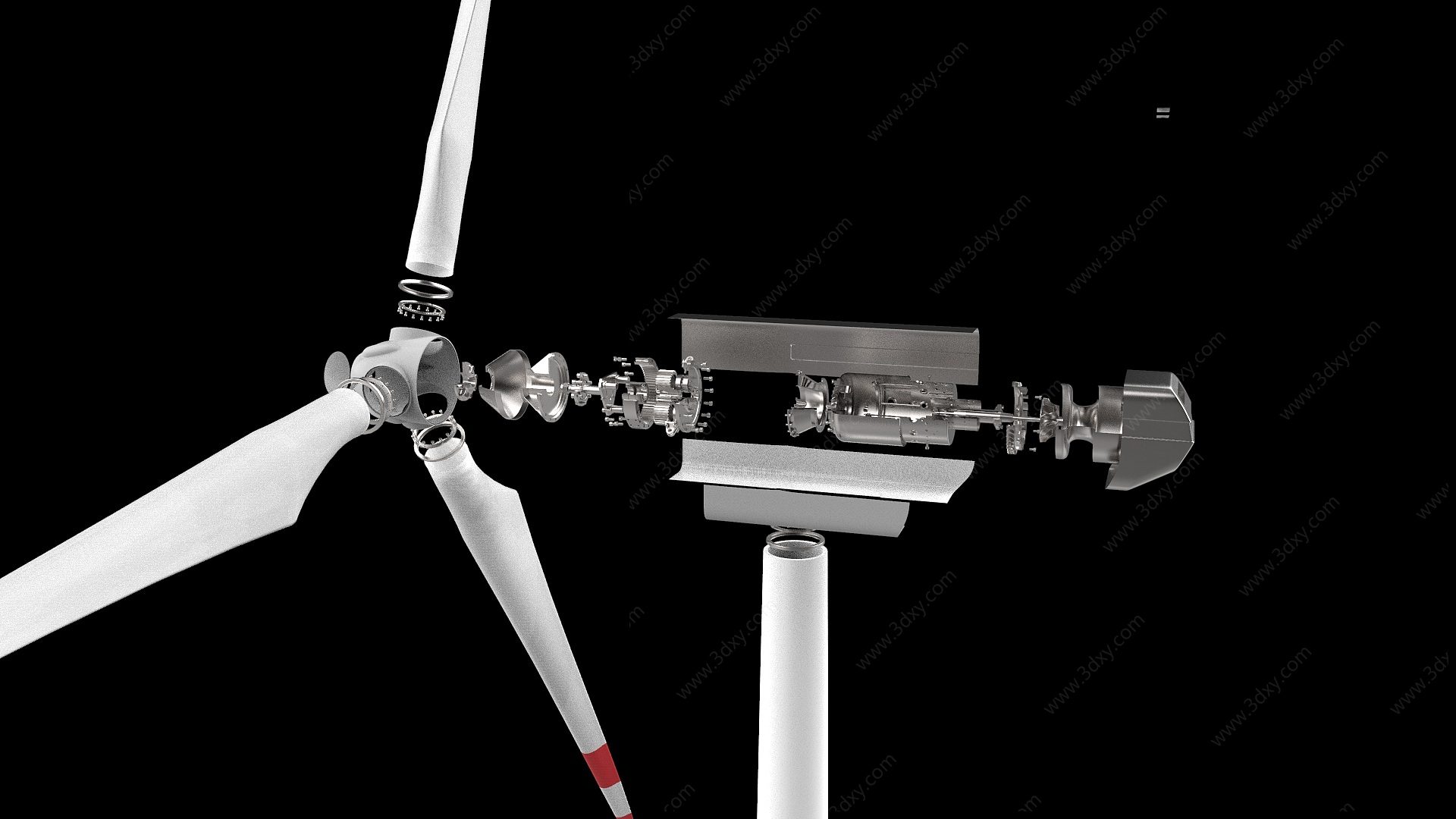 风力发电设备零件3D模型