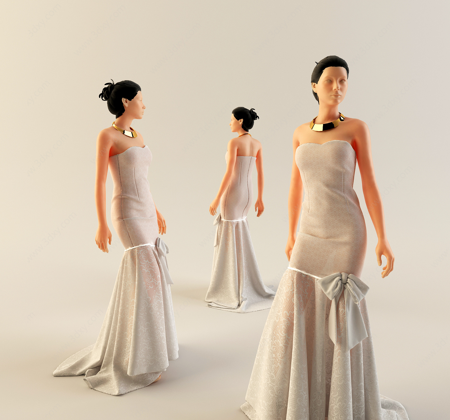 人物婚纱模特3D模型