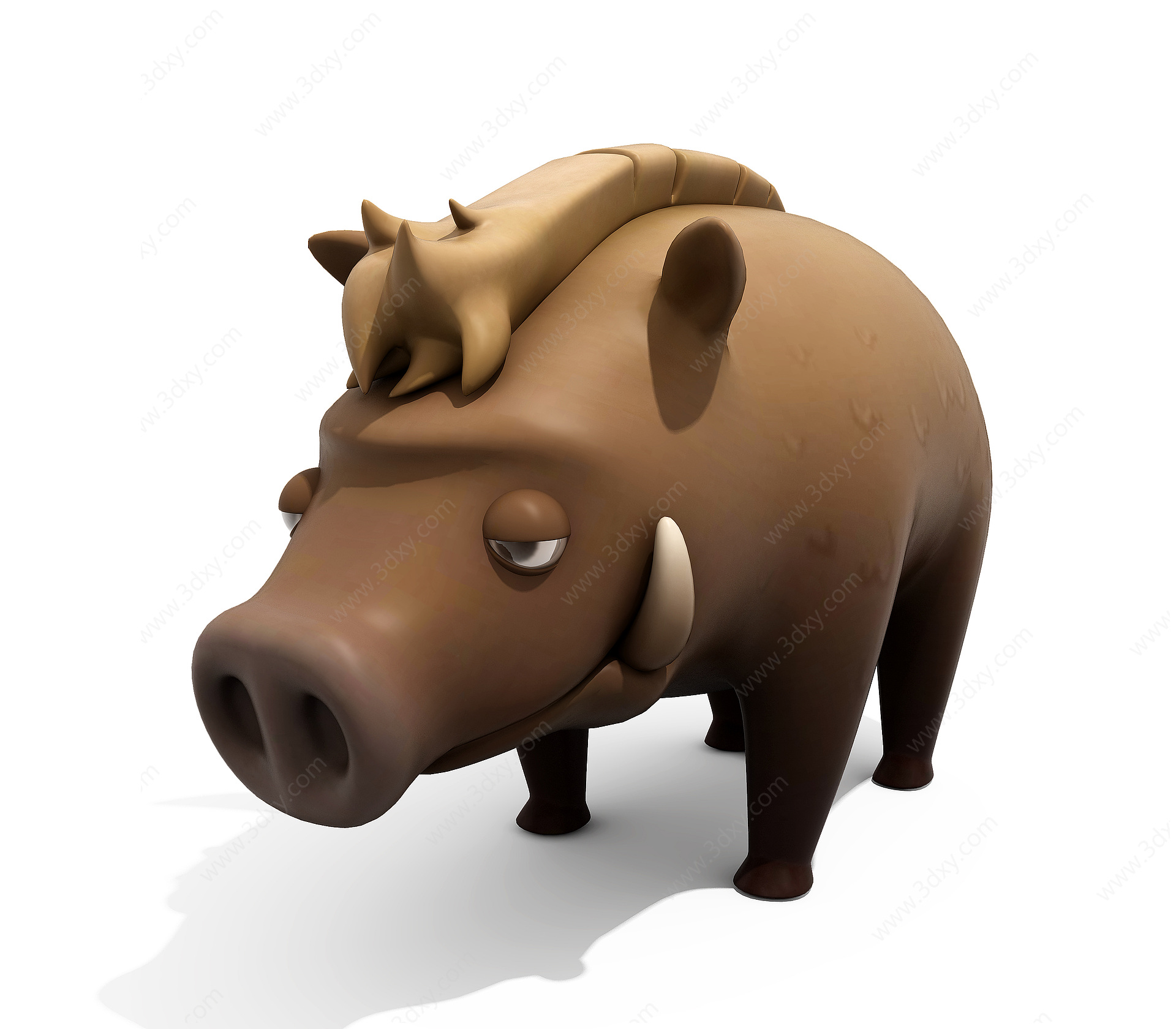 卡通动物野猪3D模型