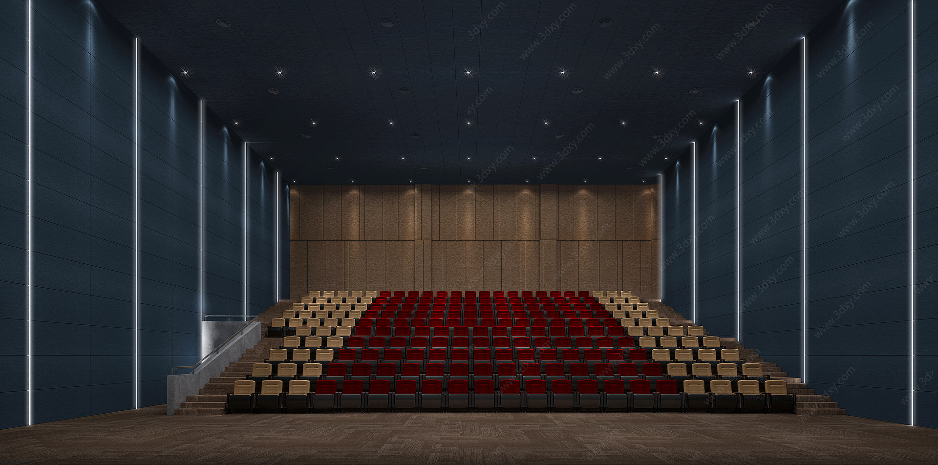 电影院放映厅观众席3D模型