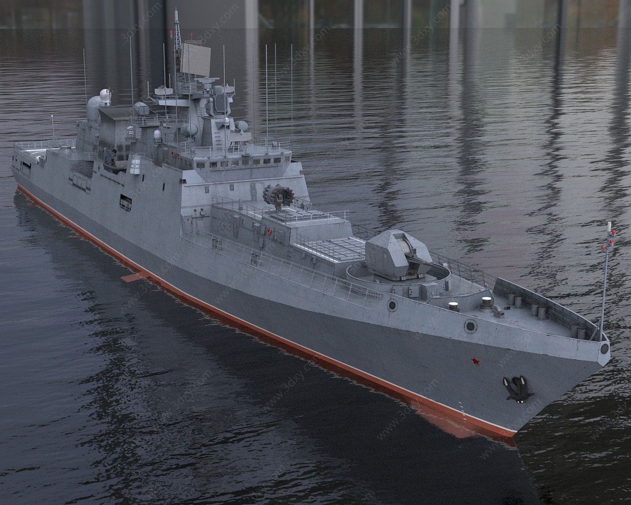 西安号驱逐舰型驱逐舰3D模型