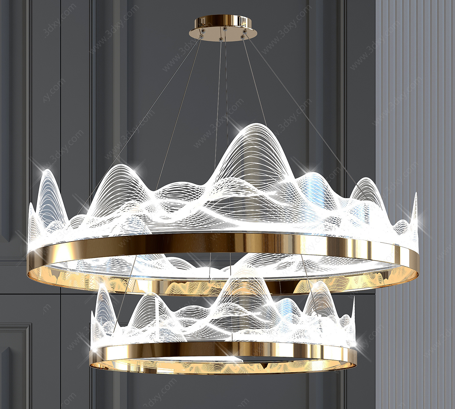吊灯水晶灯3D模型