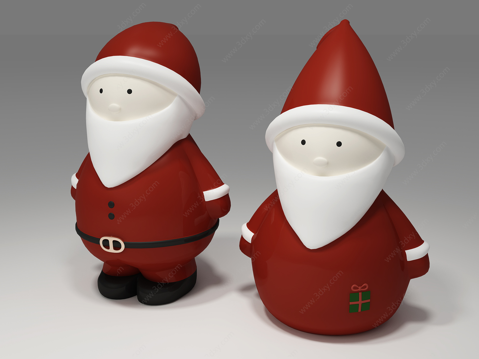 存钱罐圣诞老人节日礼物3D模型