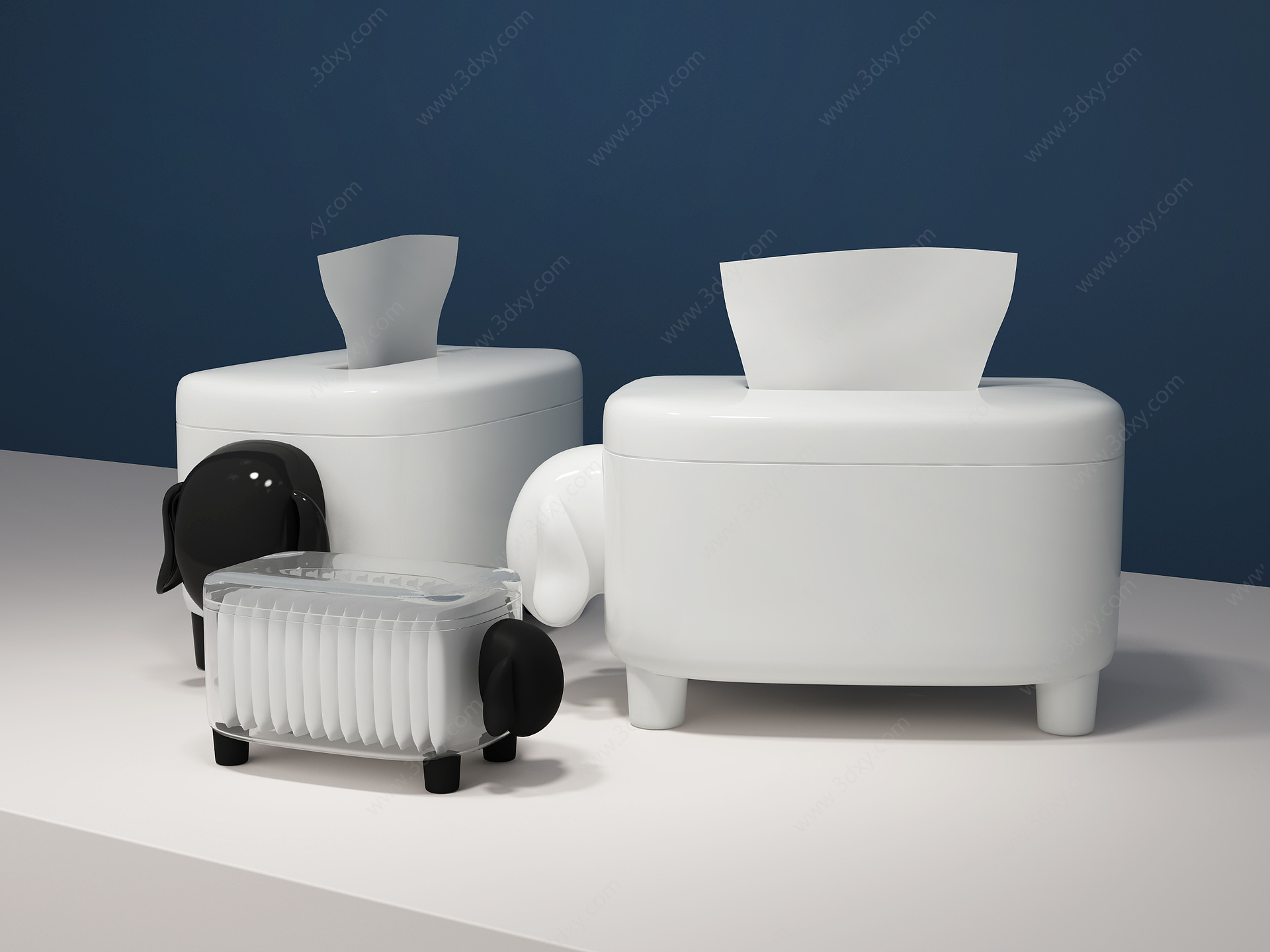 纸巾储物盒家居用品3D模型