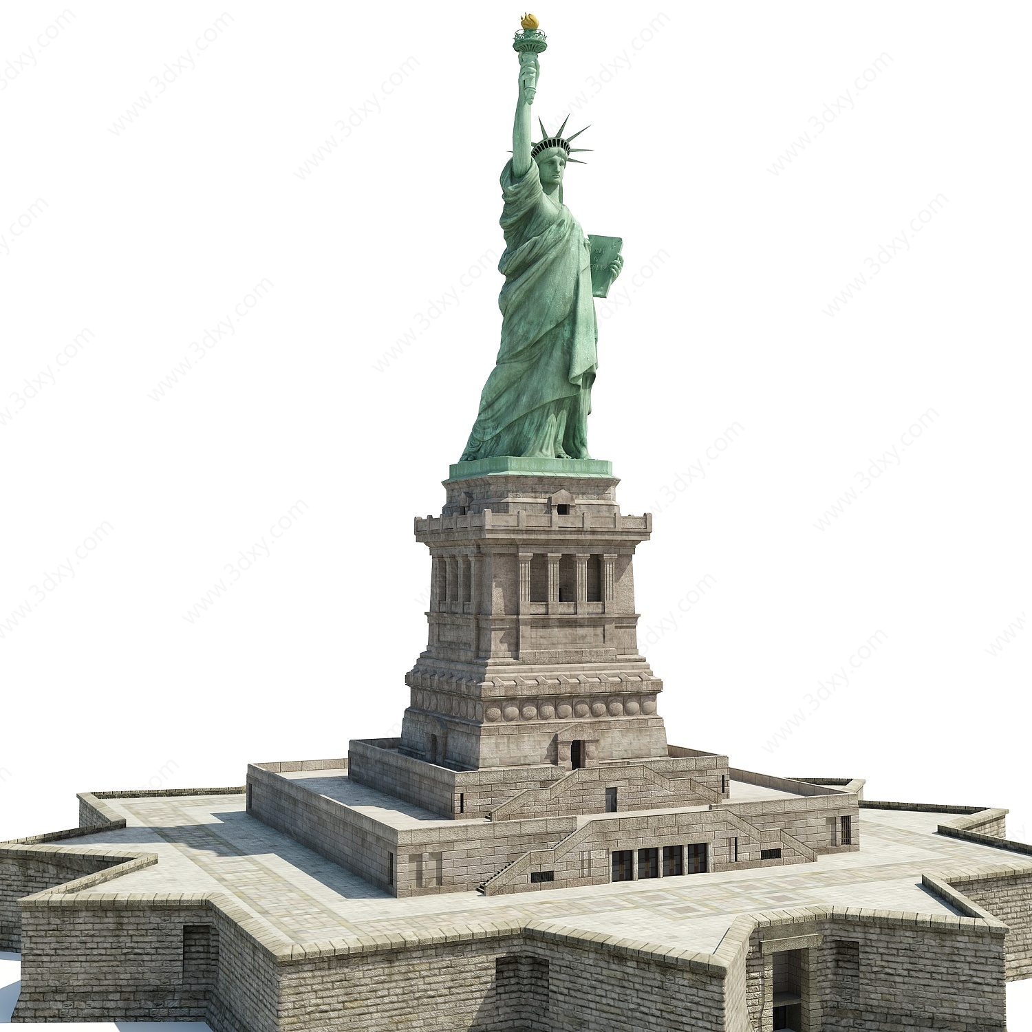自由女神像美国纽约地标3D模型