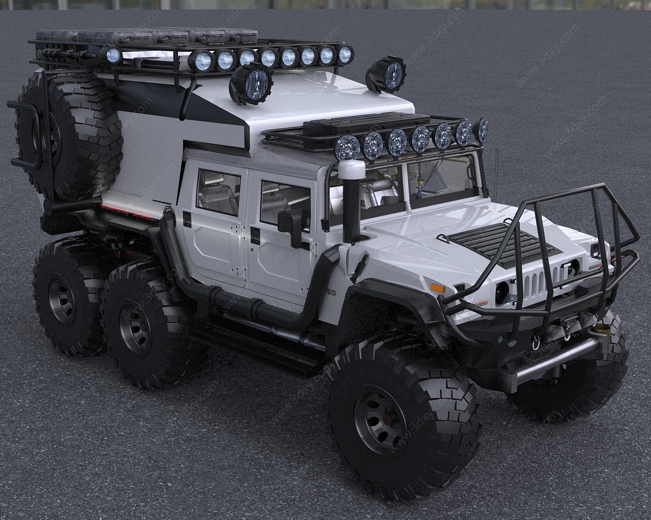 悍马全地形越野汽车3D模型
