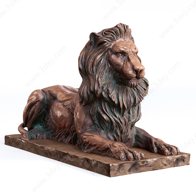 狮子雕塑雕像3D模型