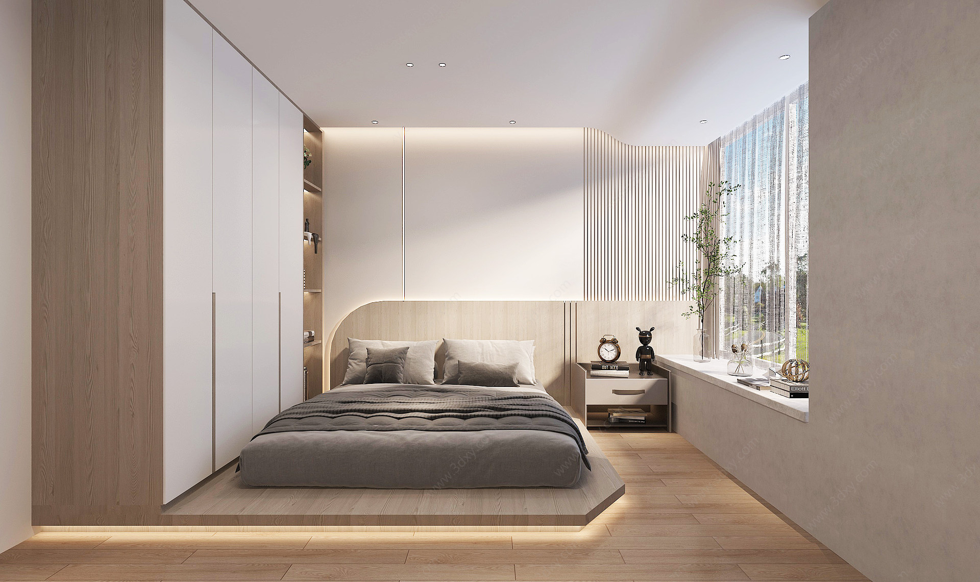 现代简约风家居卧室3D模型