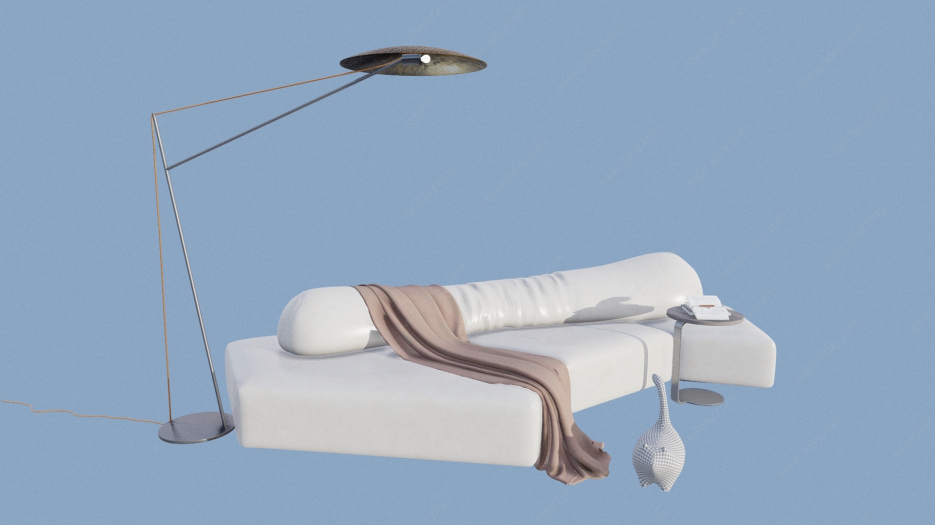 懒人沙发落地灯家具组合3D模型