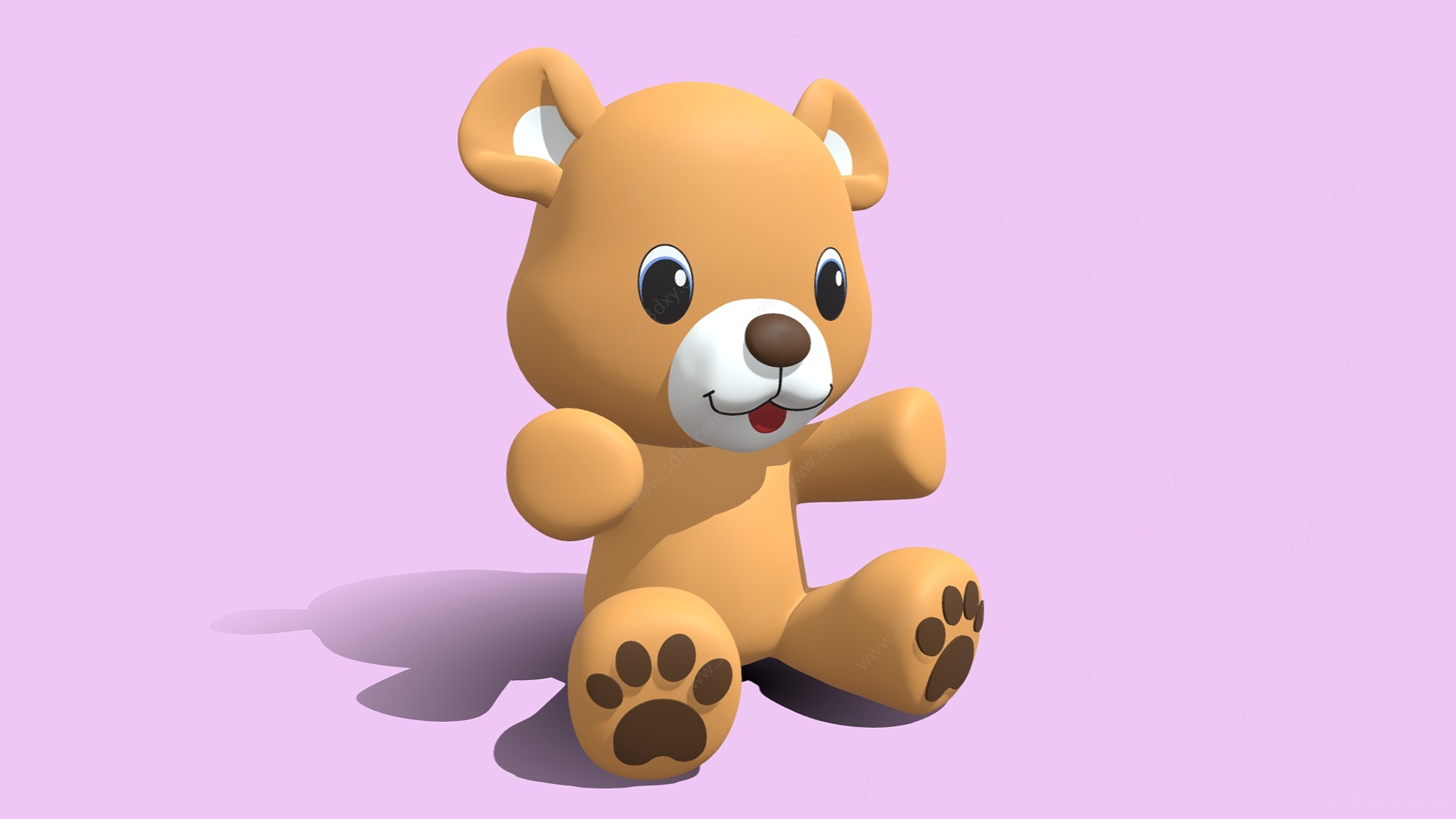 小熊雕塑摆件玩偶公仔3D模型