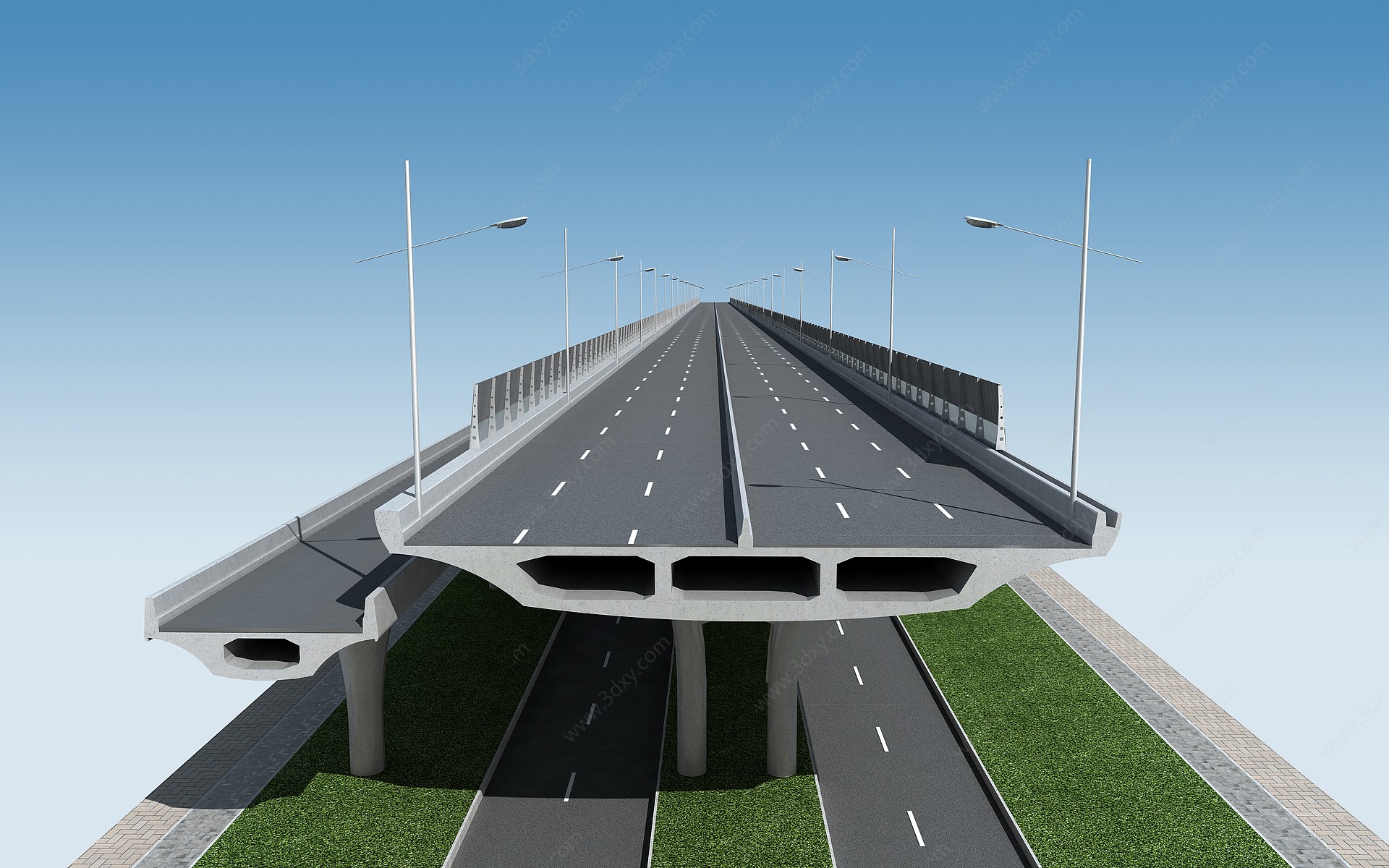 水泥高架桥3D模型