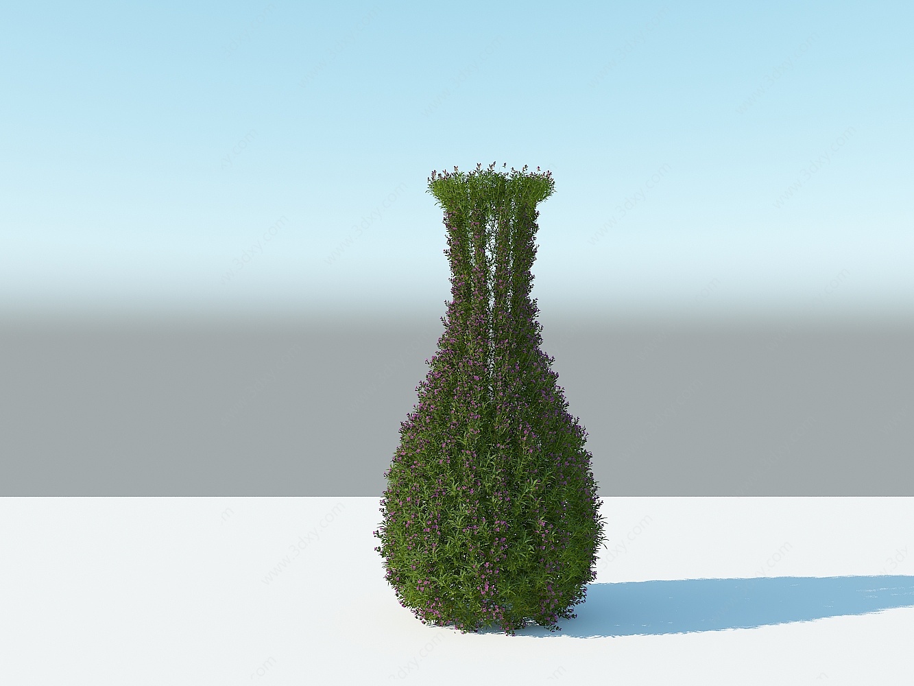 花卉雕塑景观花瓶3D模型