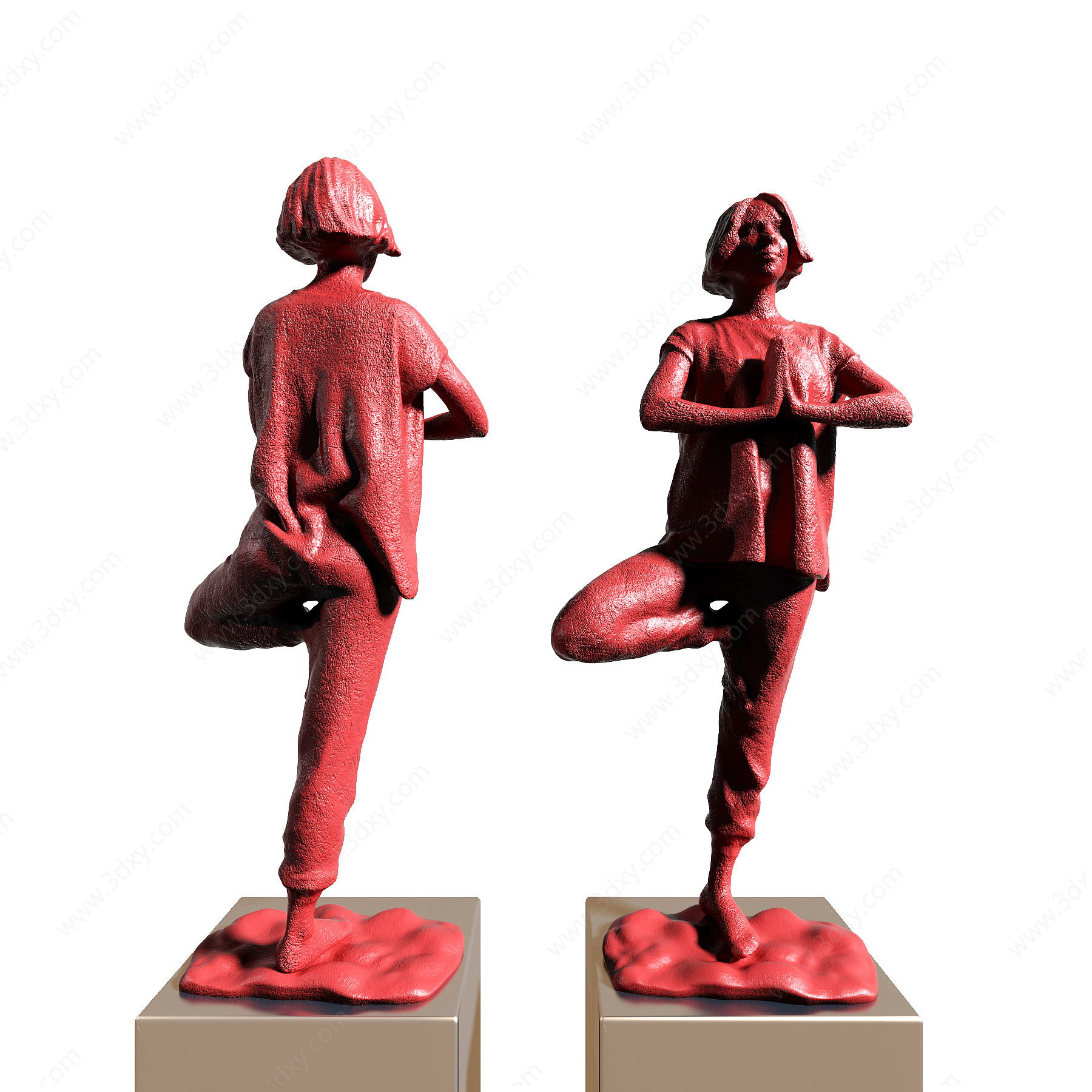 现代人物女性雕塑3D模型