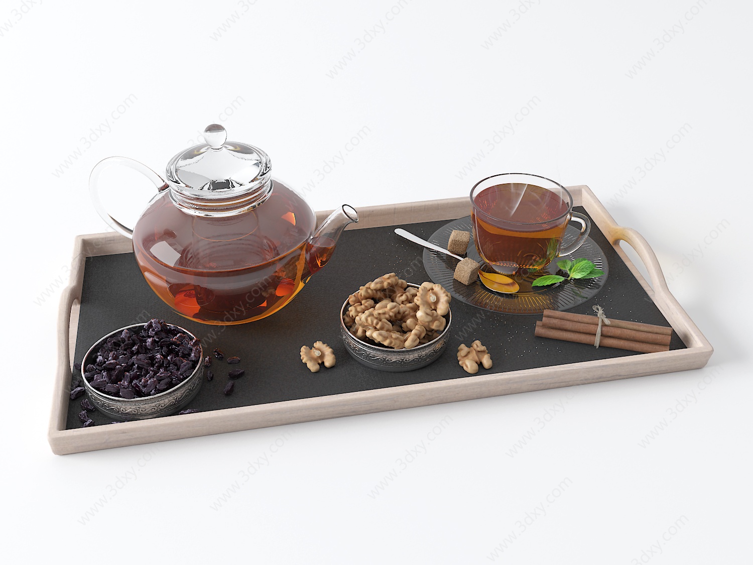 现代茶具茶壶3D模型