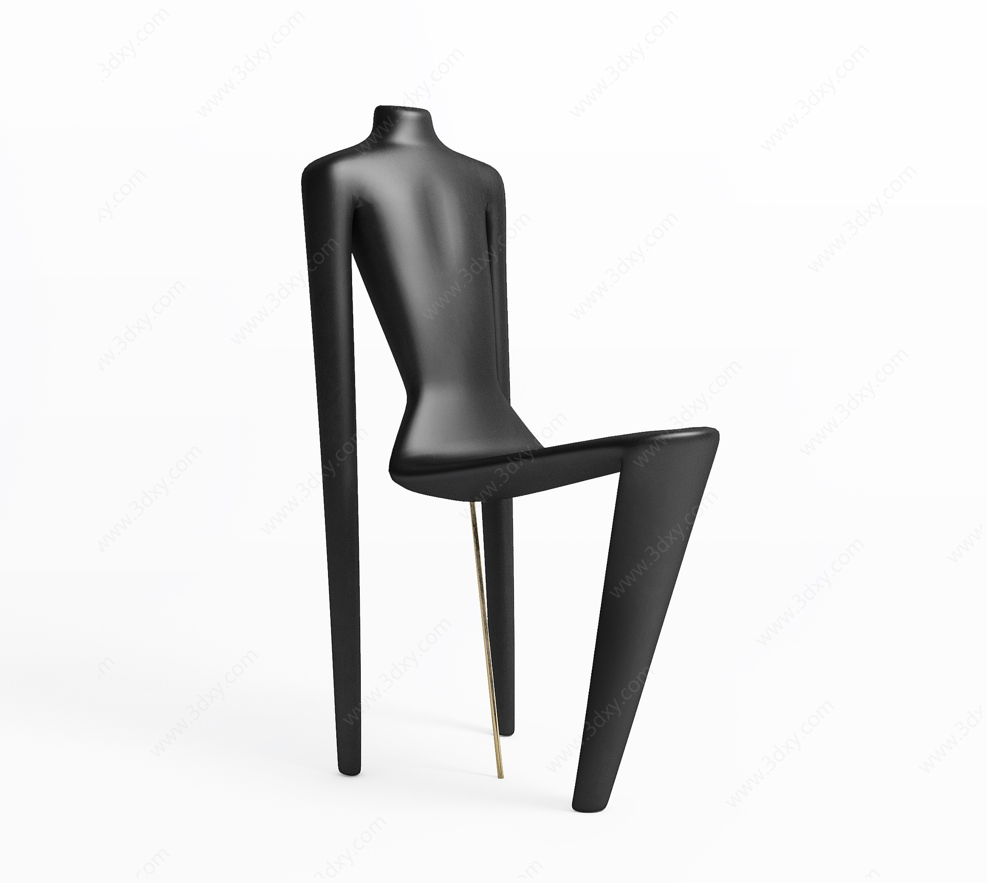 现代抽象人形椅子3D模型