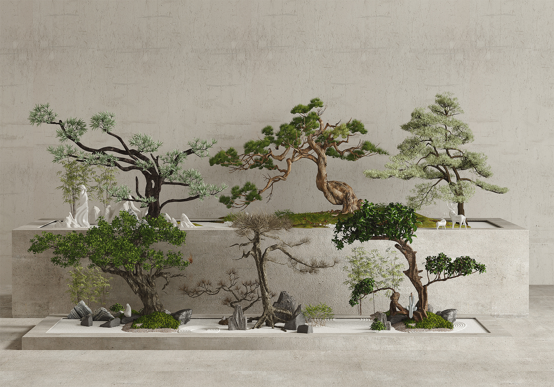 中式景观树3D模型