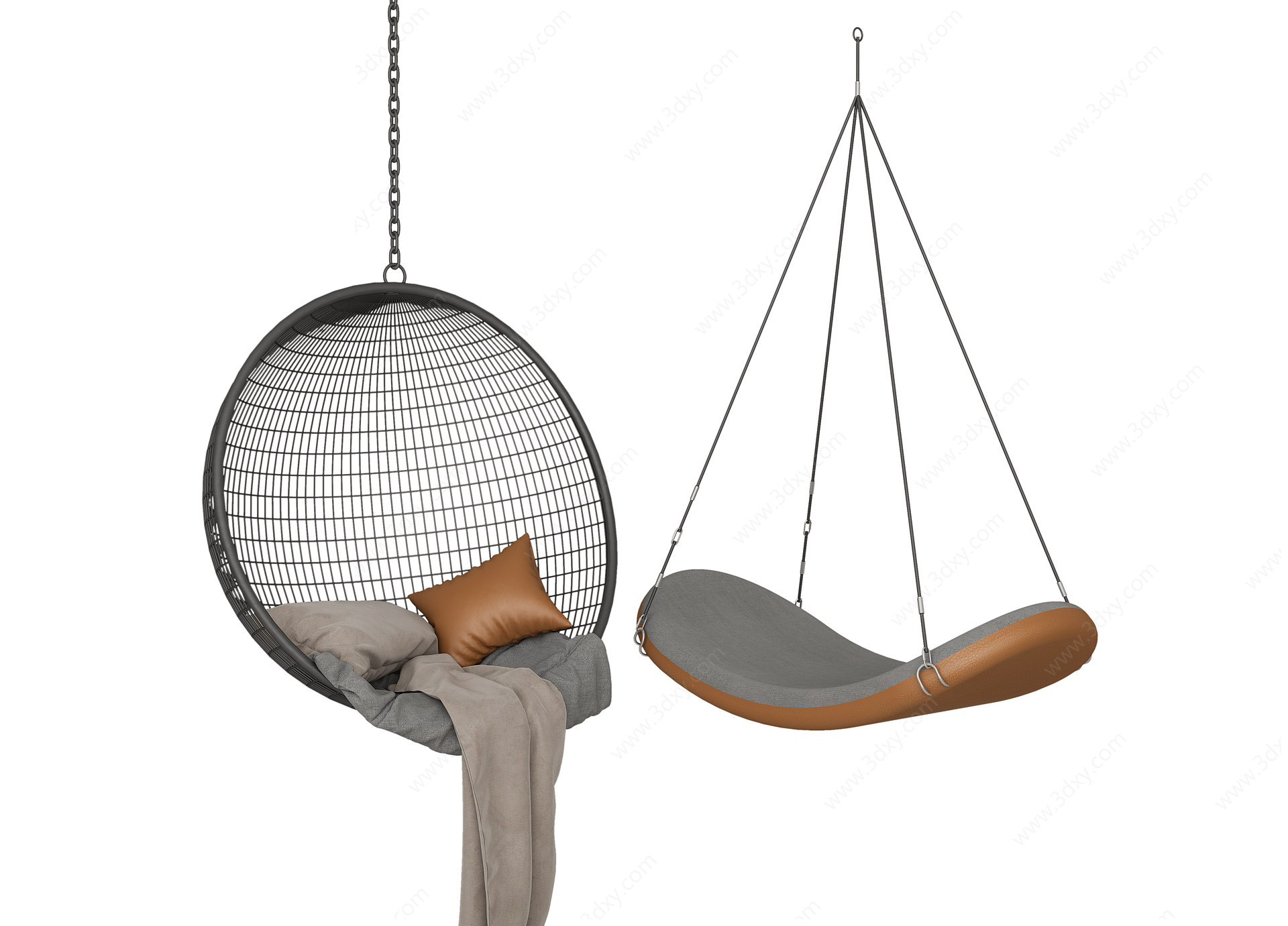 现代简约吊椅吊篮3D模型