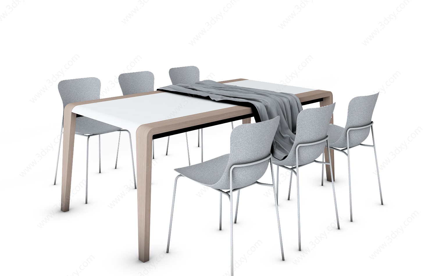 现代小会议桌3D模型