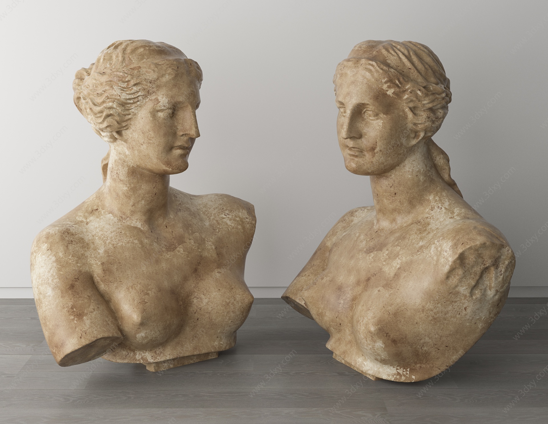 欧式雕塑石膏像摆件3D模型