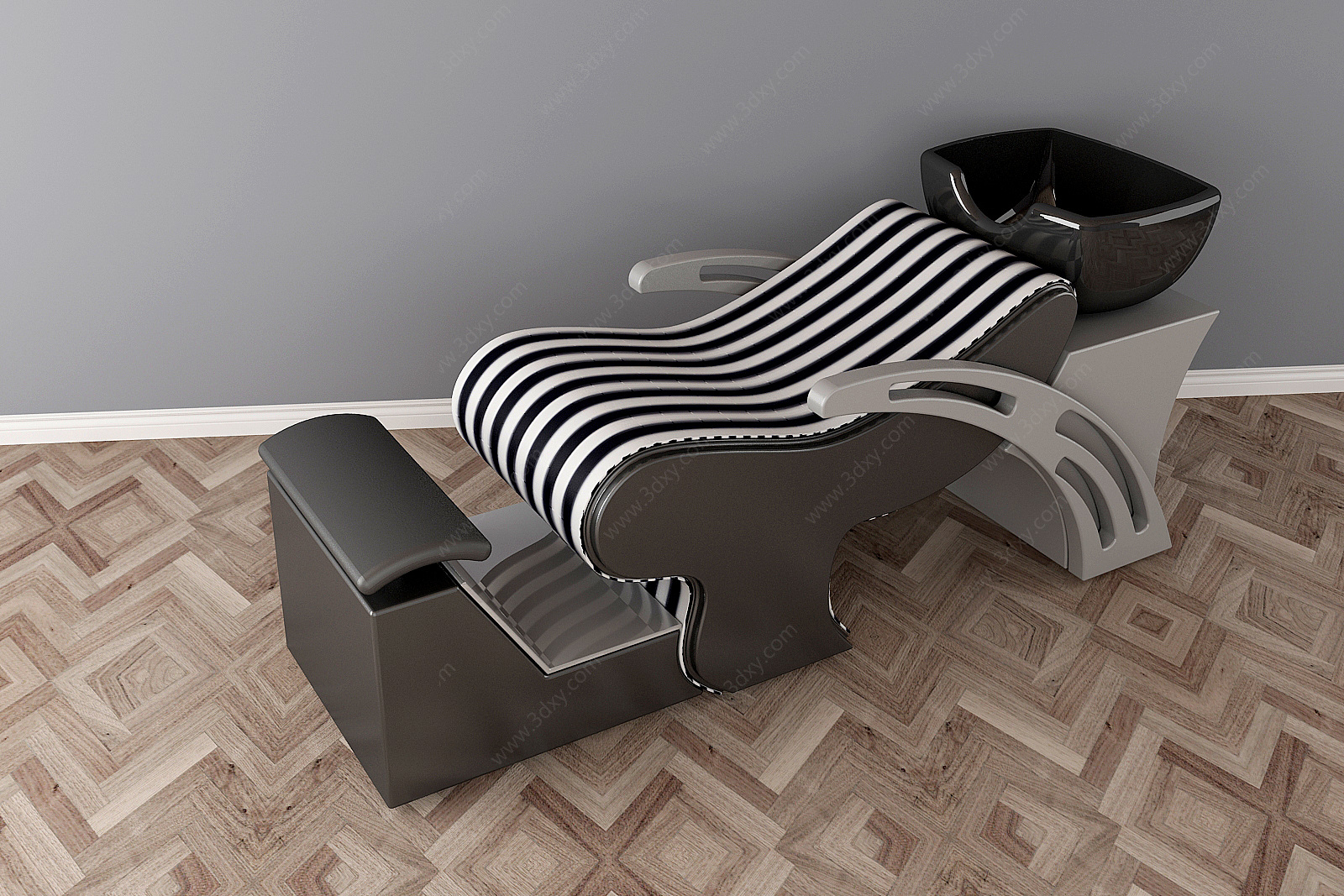 现代洗头床3D模型