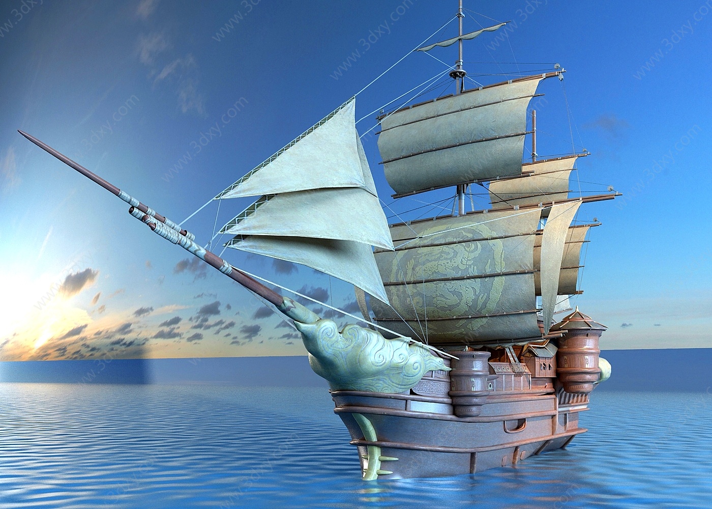 古代战船3D模型