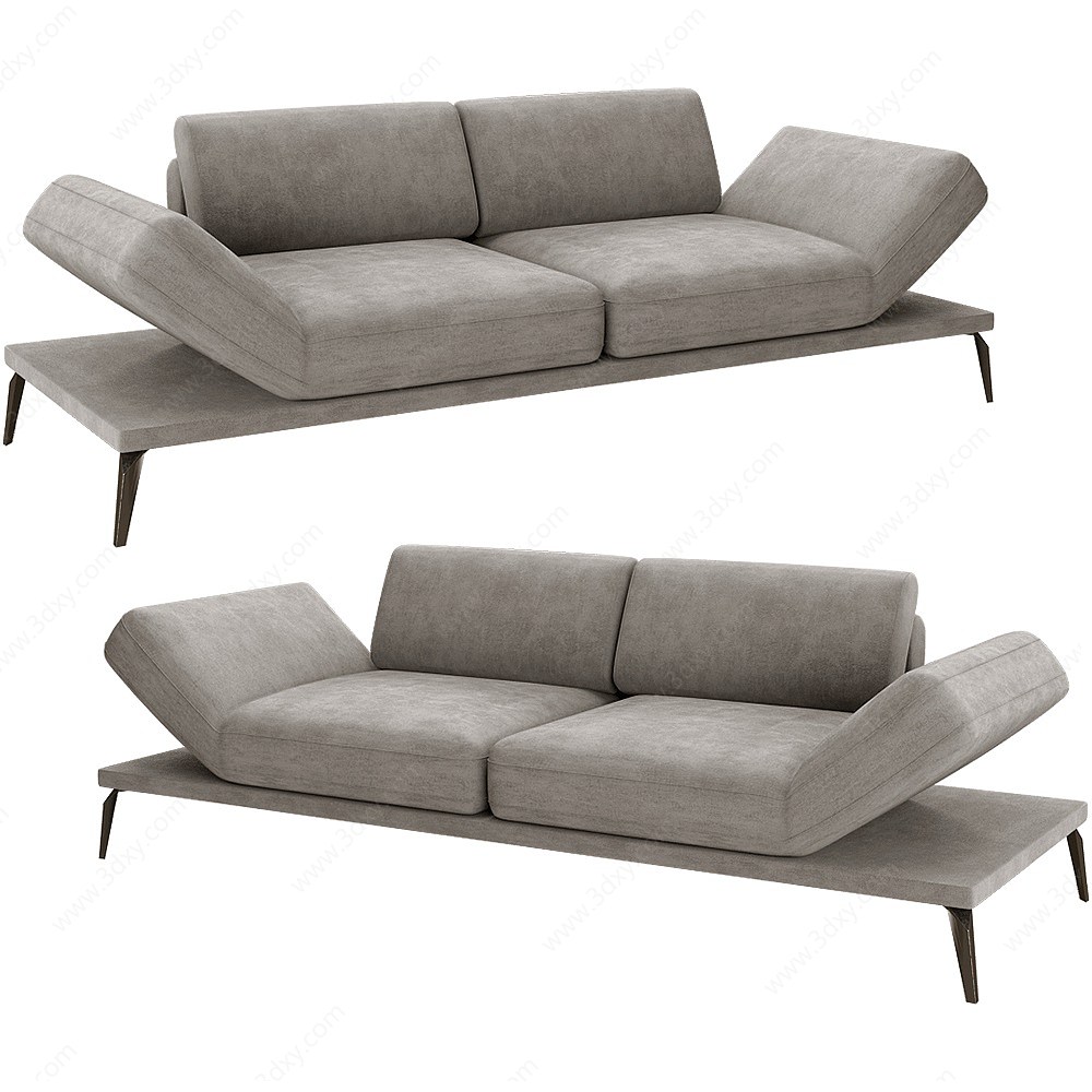 jengo现代双头翘沙发3D模型