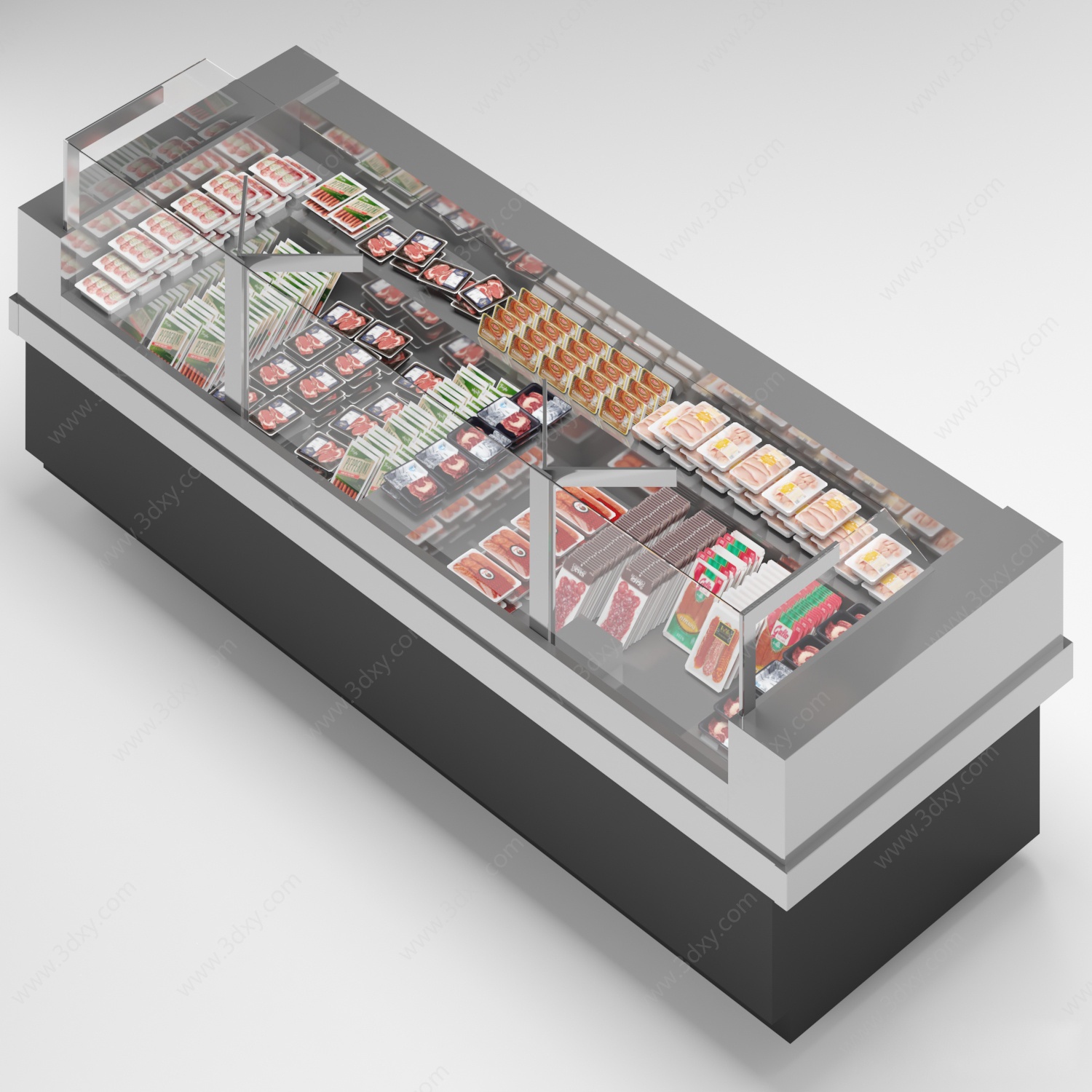 现代冰柜展示柜3D模型