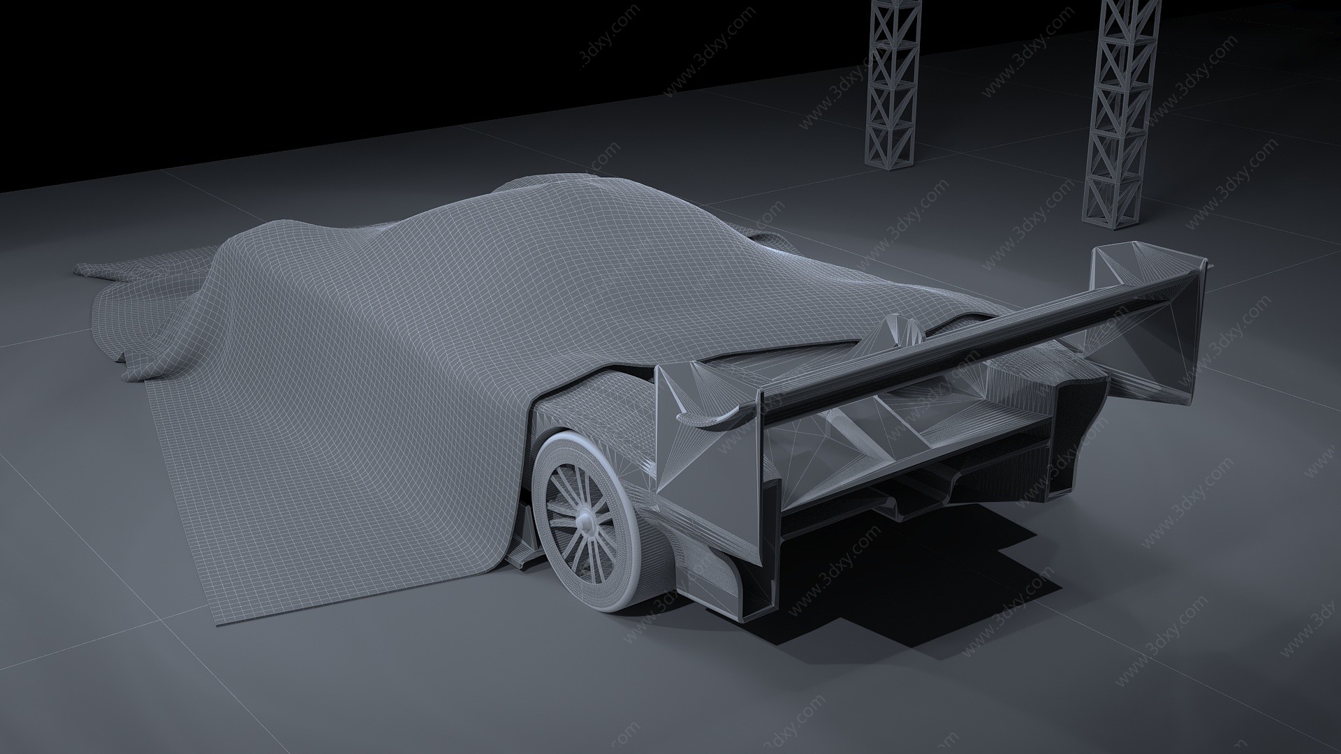 现代F1赛车汽车3D模型
