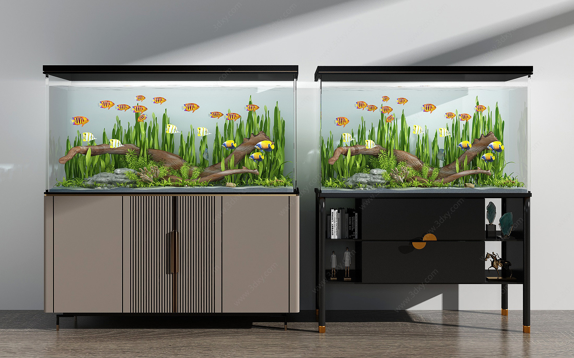 现代鱼缸水族3D模型