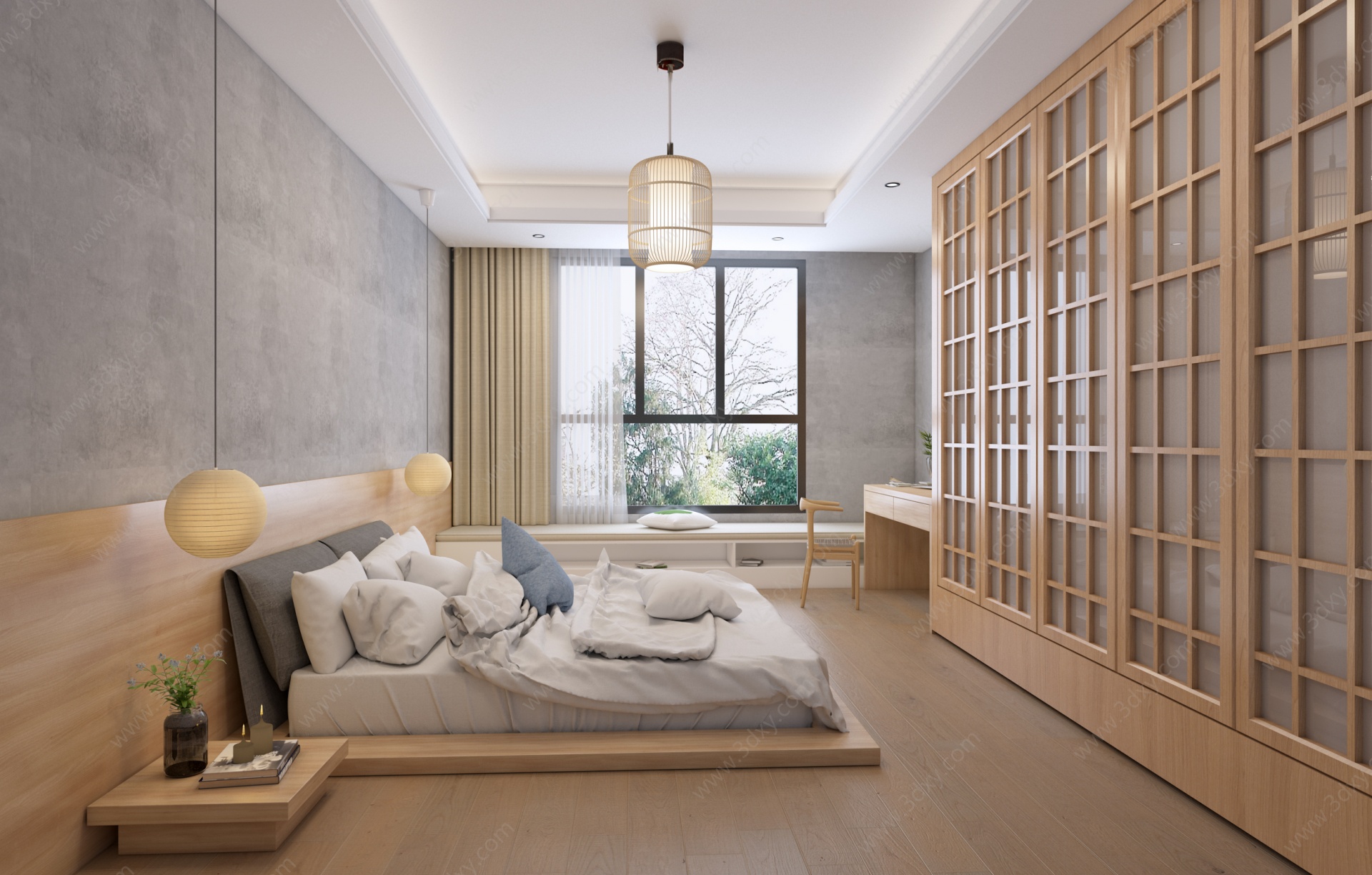 日式卧室3D模型