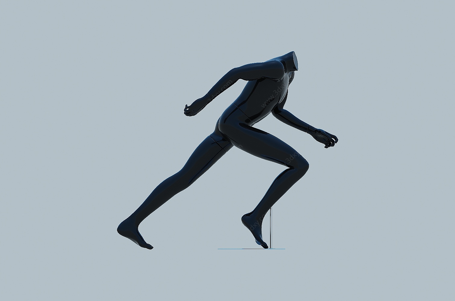 奔跑的人像摆件3D模型