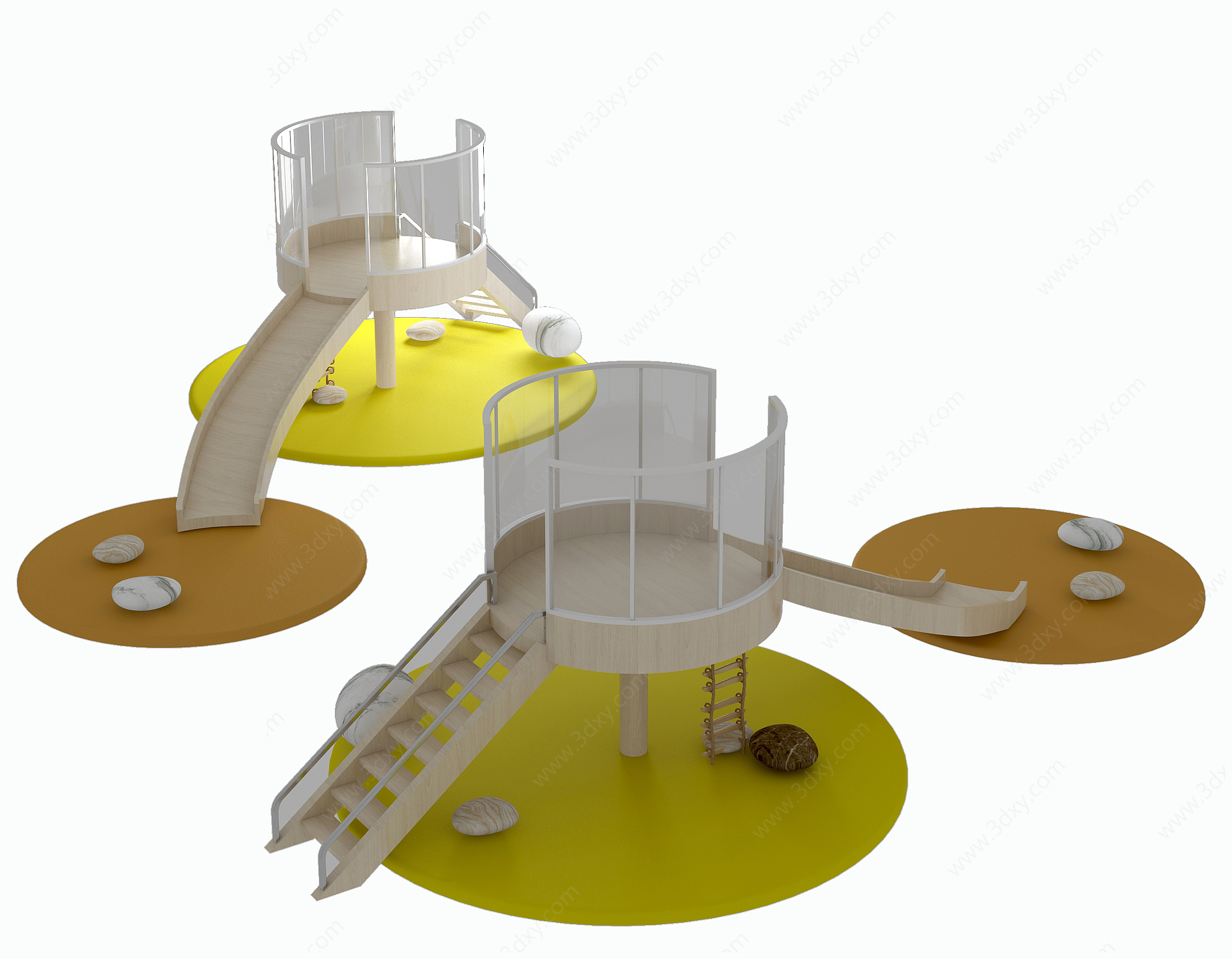 儿童滑滑梯3D模型