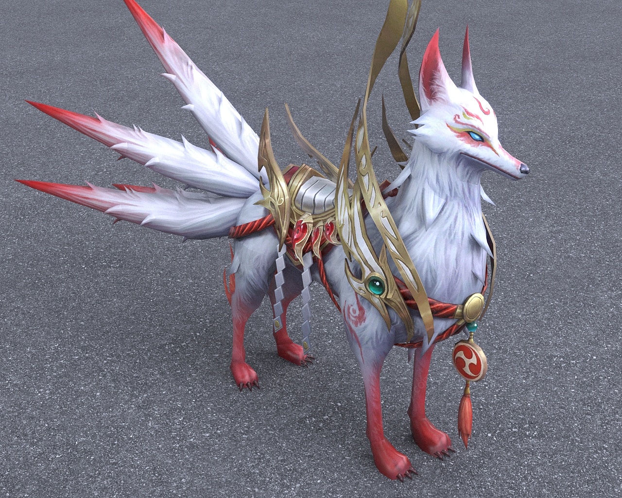 上古神兽九尾狐3D模型